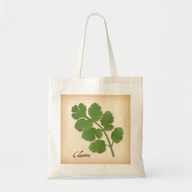 Bolso De Tela Cilantro Herb (Frente)