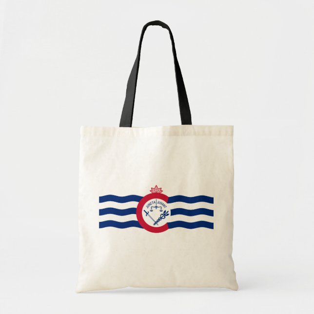 Bolso De Tela Cincinnati, Ohio, bandera de los Estados Unidos (Frente)