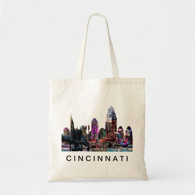 Bolso De Tela Cincinnati, Ohio en graffiti (Frente)