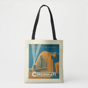 Bolso De Tela Cincinnati, Ohio   Terminal de la Unión histórica