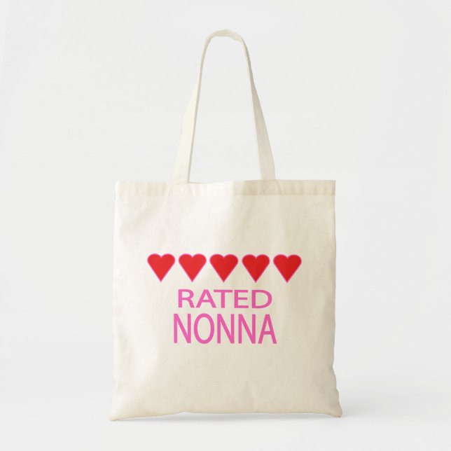Bolso De Tela Cinco Corazón Nonna (Frente)