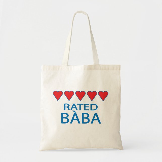 Bolso De Tela Cinco Corazones Bàba (Frente)