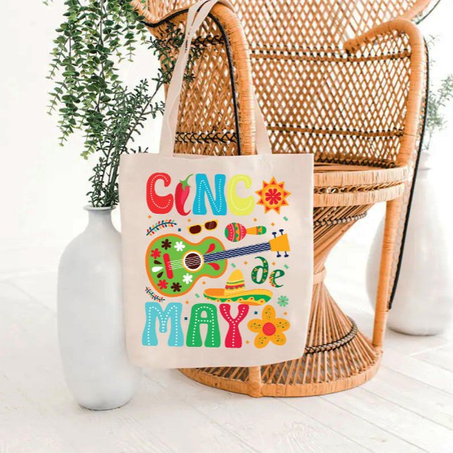 Bolso De Tela Cinco de mayo | Fiesta mexicano de Fiesta (Cinco De Mayo | Mexican Fiesta Party Tote Bag)