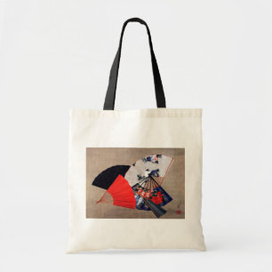 Bolso De Tela Cinco fans japoneses, Hokusai, Ukiyoe