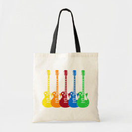 Bolso De Tela Cinco Guitars eléctricos coloridos