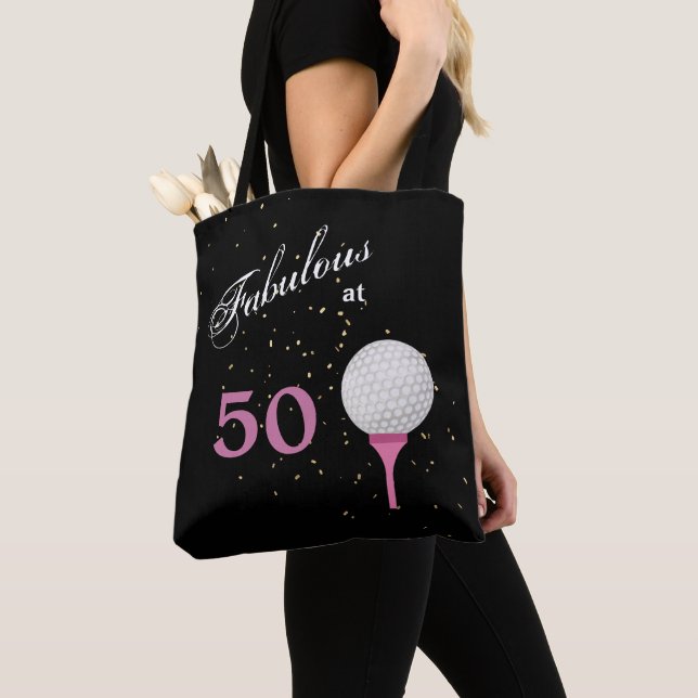 Bolso De Tela Cincuenta fabulosos cumpleaños de golf (Detalle)