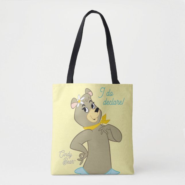 Bolso De Tela Cindy Bear Playful Pose (Anverso)
