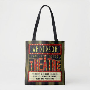 Bolso De Tela Cine de cine Marquee Personalizado