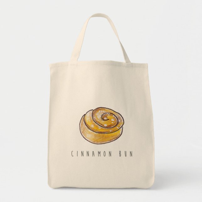 Bolso De Tela Cinnamon Bun swedish Kanelbulle Funny  (Frente)