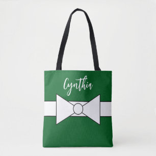 Bolso De Tela Cinta blanca con verde: Navidades