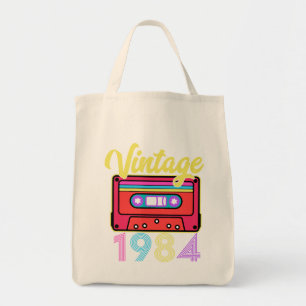 Bolso De Tela Cinta de cassette colorida de la época de 1984