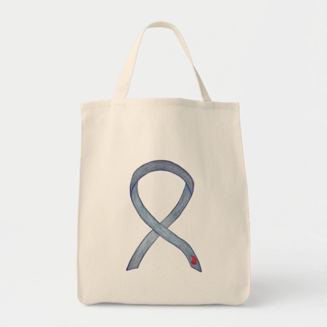 Bolso De Tela Cinta de concientización sobre la diabetes Persona (Frente)