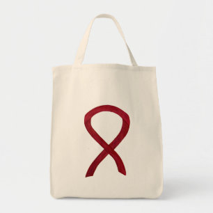 Bolso De Tela Cinta de conocimiento de Borgoña Personalizado Art