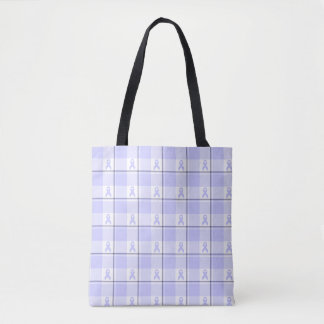 Bolso De Tela Cinta de Cuadros de Color Periwinkle para la Conci