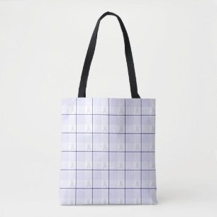 Bolso De Tela Cinta de Cuadros de Lavanda para la Conciencia del