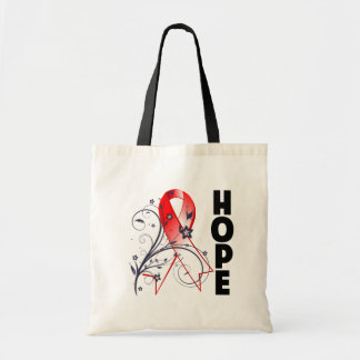 Bolso De Tela Cinta de esperanza floral de síndromes mielodisplá