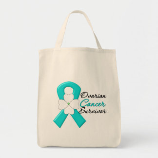 Bolso De Tela Cinta de flores para sobrevivientes de cáncer de o