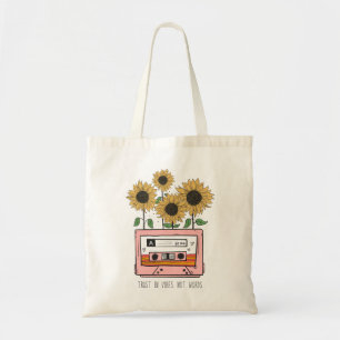 Bolso De Tela Cinta de girasol Cassette Vintage Wildflower