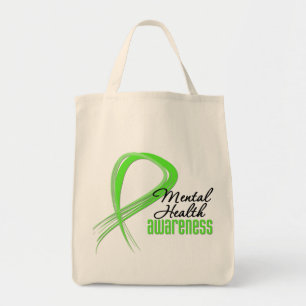 Bolso De Tela Cinta de la conciencia de la salud mental