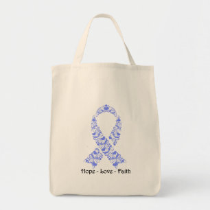 Bolso De Tela Cinta de la conciencia del bígaro de la esperanza