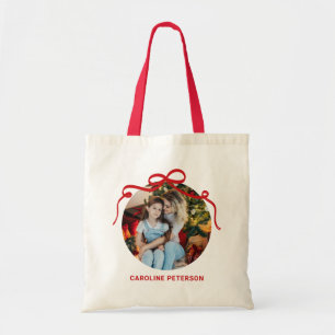Bolso De Tela Cinta de lazo coqueta roja linda regalo de foto pe