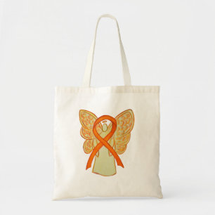 Bolso De Tela Cinta de sensibilización naranja Personalizado Art