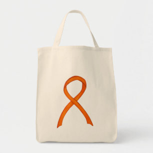 Bolso De Tela Cinta de sensibilización naranja Personalizado Art