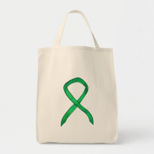 Bolso De Tela Cinta de sensibilización verde Personalizado de ar