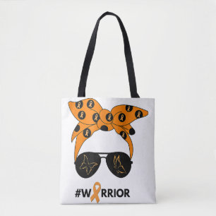 Bolso De Tela Cinta naranja Guerrera del Cáncer de Riñón Bandana