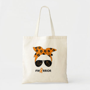 Bolso De Tela Cinta naranja Guerrero del Cáncer de Riñón Bandana