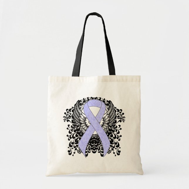 Bolso De Tela Cinta Periwinkle con alas (Frente)