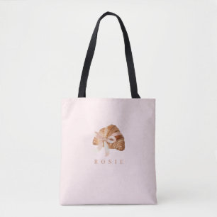 Bolso De Tela Cinta rosa Croissant de Coquette Personalizada