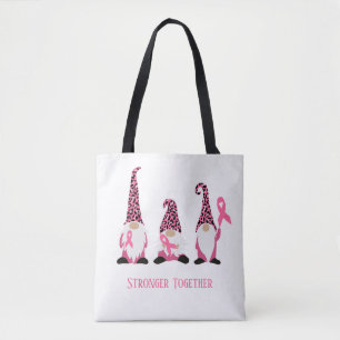 Bolso De Tela Cinta rosada más fuerte juntos contra el cáncer de