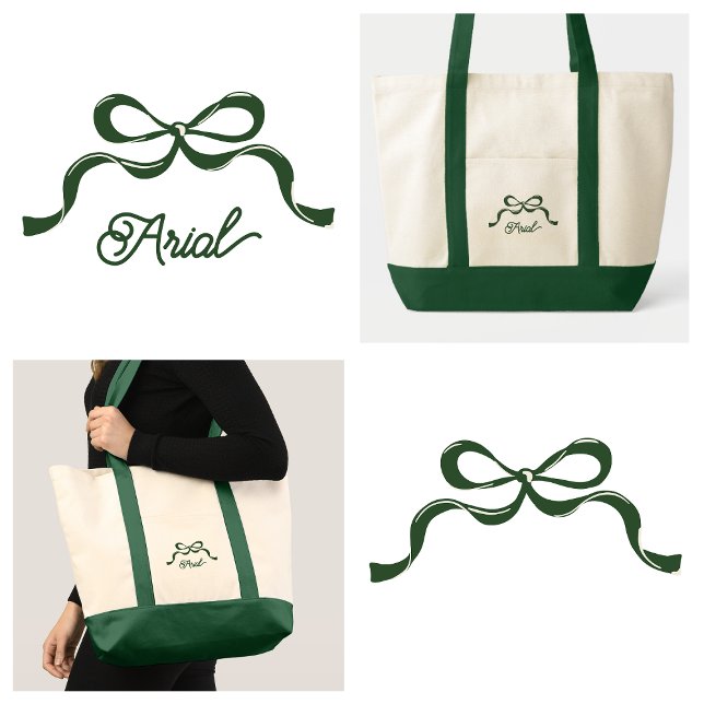 Bolso De Tela Cinta verde elegante (Subido por el creador)