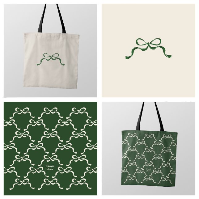 Bolso De Tela Cinta verde elegante (Subido por el creador)