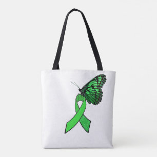 Bolso De Tela Cinta y Mariposa de Conciencia sobre la Enfermedad