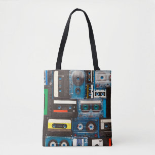 Bolso De Tela Cintas de audio retro