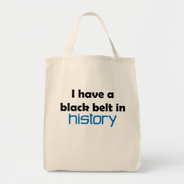 Bolso De Tela Cinturón negro de historia (Frente)