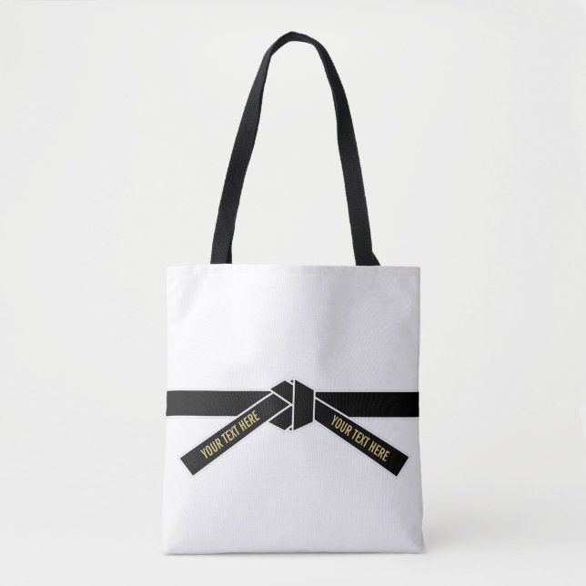 Bolso De Tela Cinturón negro personalizable (Kuro-obi) (Anverso)