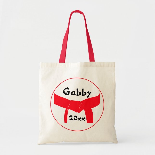 Bolso De Tela Cinturón rojo de artes marciales (Frente)