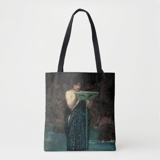 Bolso De Tela Circe Invidiosa por John William Waterhouse (Anverso)
