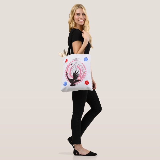 Bolso De Tela Circling Swan Love Romantic Fantasy Art Tote (Puesto)