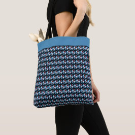 BOLSO DE TELA CIRCUITO ROJO AZUL NEGRO PATROCINADO GEOMÉTRICO AB