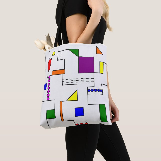 Bolso De Tela Circuitos de Bauhaus (Detalle)