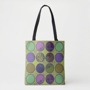 Bolso De Tela Círculo abstracto en negrita