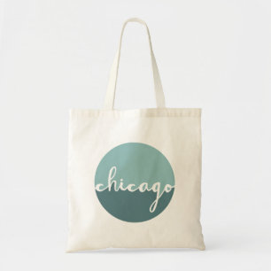 Bolso De Tela Círculo azul de Chicago, Illinois el Ombre