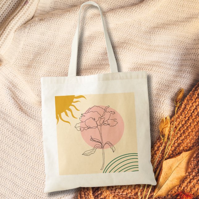 Bolso De Tela Círculo Boho Rosa Rosa y Sol (Subido por el creador)