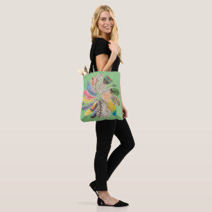Bolso De Tela Círculo de plumas