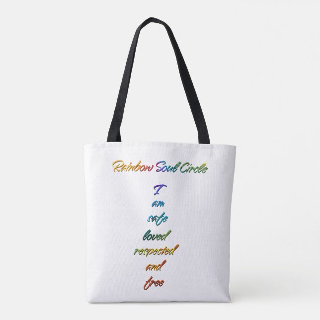 Bolso De Tela Círculo del Alma Arcoíris (Reverso)