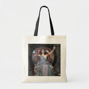 Bolso De Tela Círculo ofreciendo la copa a Odysseus, Waterhouse